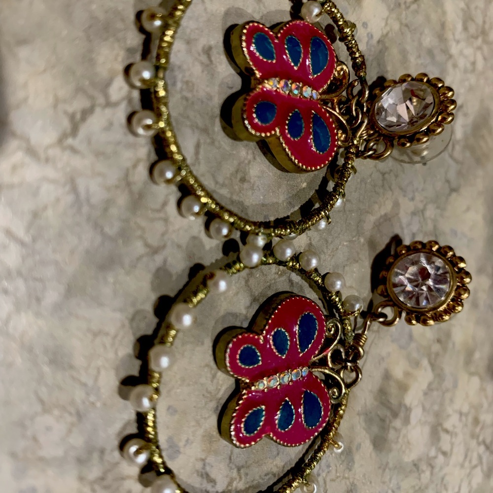 Butterfly earrings by Betsey Johnson